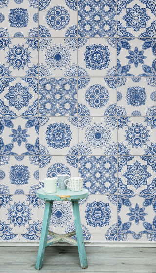 Blue white wall table vase - high detail 8 k free wallpaper for mobile