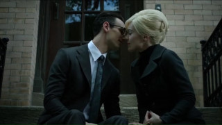 Man woman kissing glasses suits - wearing free wallpaper