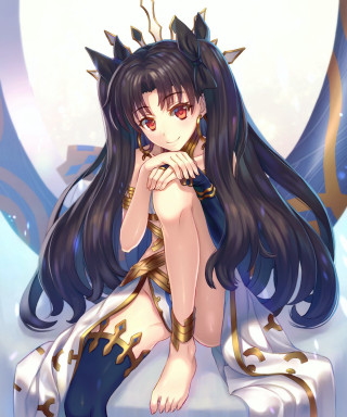 Anime girl black hair crown - a anime girl free wallpaper for mobile