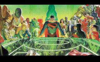 Superheroes green room neon light - free cyberpunk wallpaper for desktop