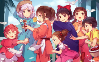 Group people building sky bird - overhead free wallpaper for desktop