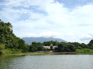 House lake boat mountain shore - the water and a mountain in the background free wallpaper for desktop