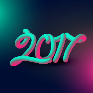 Neon colored new years card - free neon wallpaper for tablet