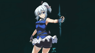 Girl blue dress sword lightning - a lightning bolt free wallpaper
