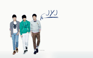 Three asian men stand white - a white background free wallpaper