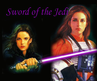 Woman sword star wars energy - sci fi fantasy free wallpaper