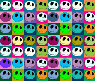 Colorful pattern faces art design - a nose free wallpaper for desktop
