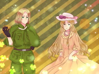 Anime characters field flowers grass 2 - a field of flowers and grass free wallpaper