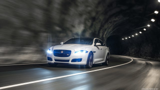 White car driving tunnel night - xf iq4 free wallpaper