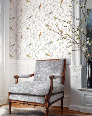 Chair room wallpaper vase flowers - a chair in a room free wallpaper for mobile