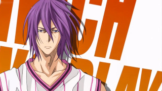 Man purple hair basketball uniform - his other hand free wallpaper