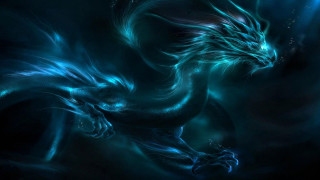 Blue dragon black background dragon 2 - a blue dragon free wallpaper
