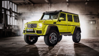Yellow mercedes maximalism digital rendering 2 - christian hilfgott brand free wallpaper for desktop