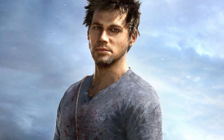 Bearded man grey shirt blood - a beard free wallpaper