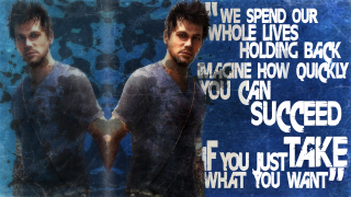 Man holding knife blue background - photorealistic imagery free wallpaper