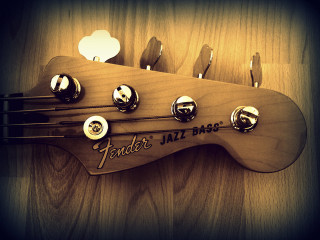 Guitar wooden body four knobs - the neck free wallpaper