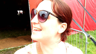 Woman sunglasses pink shirt smiling - something outside free wallpaper