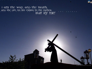 Person holding cross sky background - the way free wallpaper for desktop
