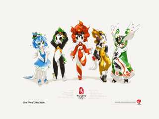 Cartoon characters group white background 10 - dai xi free wallpaper