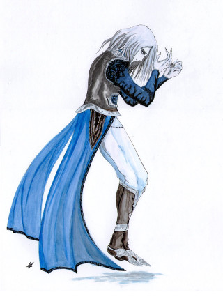 Man blue white outfit white - andor basch free wallpaper for mobile