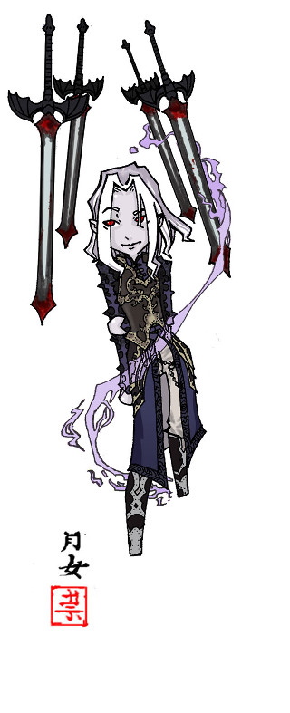 Woman swords chinese character red - epsylon point free wallpaper for mobile