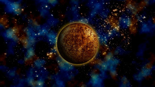 Earth planet space starry background - free space wallpaper for desktop