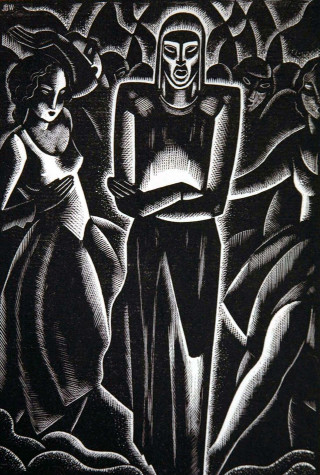 Black white painting man woman - free cyberpunk wallpaper