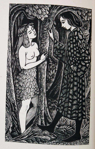 Women forest drawing trees leaves - two woman free wallpaper for mobile