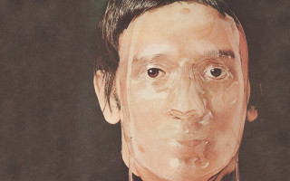 Man tie suit serious look 2 - in gouache free wallpaper