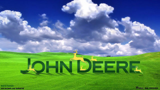 Green field deer john deere - green letter free wallpaper