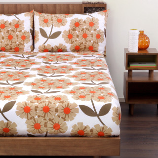 Bed flowered comforter nightstands wooden - a wooden floor next free wallpaper for tablet