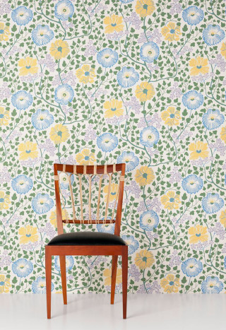 Chair wall flower pattern wooden - the back of the chair free wallpaper