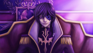 Purple military portrait epaulettes eyepatch - a picture of a woman free wallpaper