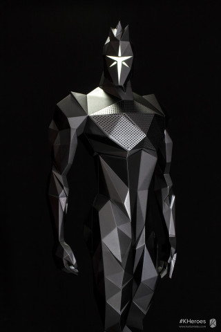 Man suit cross black white - an art deco sculpture free wallpaper for mobile