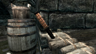 Wooden barrel metal handle barrel - a wooden barrel free wallpaper