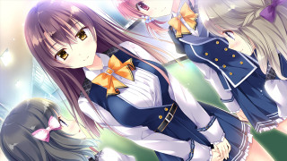 Anime girls long hair bows 18 - long hair and bows free wallpaper