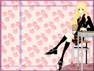 Girl desk laptop skulls wallpaper - a girl sitting free wallpaper