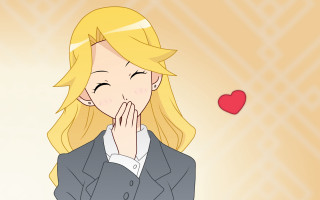 Woman heart face hand mouth - her face and a hand free wallpaper