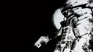 Man tree moon black white - a charcoal drawing free wallpaper