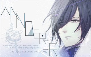 Anime character tie quote design - here free wallpaper