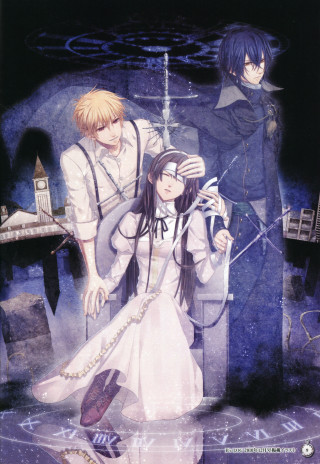 Anime couple clock tower standing - a storybook illustration free wallpaper for mobile