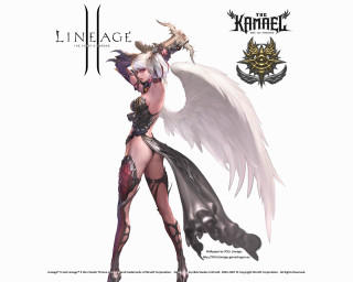 Female character wings sword action - a demon like body free wallpaper