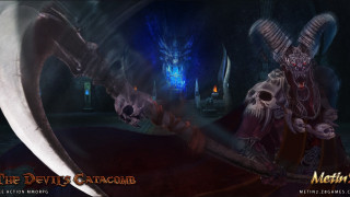 Demonic knife dark room gothic - a large knife free wallpaper