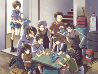 Group people table laptop teddy - a group of people sitting free wallpaper