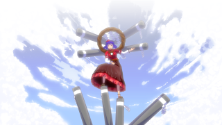 Woman red dress skis air - ski free wallpaper for desktop