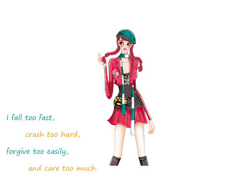 Woman red coat green hat - a green hat free wallpaper