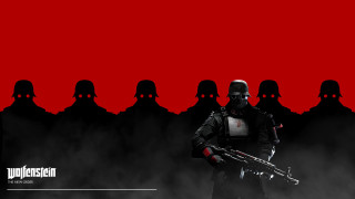 Group guns red background black - a line free wallpaper