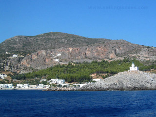 Small island church ocean mountain - the middle of the ocean free wallpaper