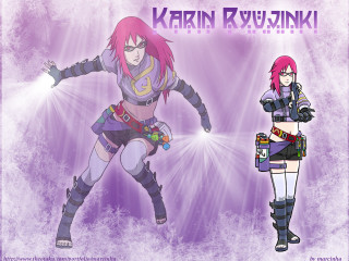 Anime characters purple outfits guns - character design free wallpaper