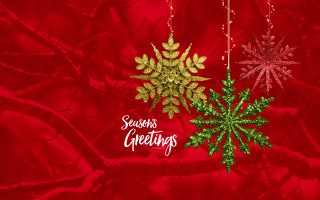 Red background christmas ornaments seasons - affinity photo free wallpaper